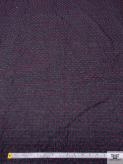 Swiss Dot Cotton Voile - Black / Magenta -Fabrics And Fabrics Store 20287 4