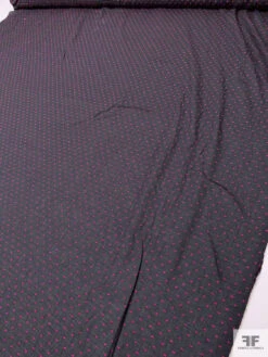 Swiss Dot Cotton Voile - Black / Magenta -Fabrics And Fabrics Store 20287 7