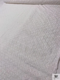 Double-Scalloped Floral Embroidered Cotton Eyelet - White 17 Double-Scalloped Floral Embroidered Cotton Eyelet - White -Fabrics And Fabrics Store 20289 7