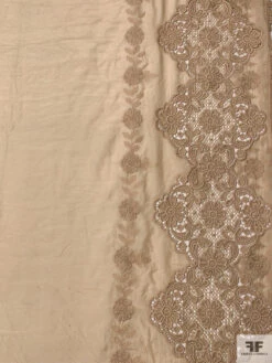 Embroidered Silk-Cotton Voile With Lace Borders - Nude 16 Embroidered Silk-Cotton Voile With Lace Borders - Nude -Fabrics And Fabrics Store 20290 3