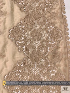 Embroidered Silk-Cotton Voile With Lace Borders - Nude 19 Embroidered Silk-Cotton Voile With Lace Borders - Nude -Fabrics And Fabrics Store 20290 6