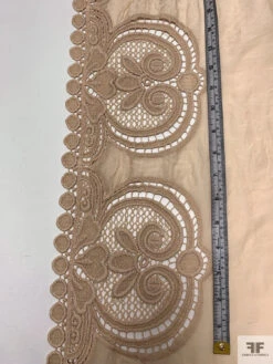 Embroidered Silk-Cotton Voile With Lace Borders - Nude 22 Embroidered Silk-Cotton Voile With Lace Borders - Nude -Fabrics And Fabrics Store 20290 9