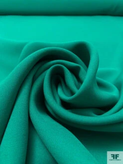 Solid Wool-Blend Plain Weave Suiting - Sea Green