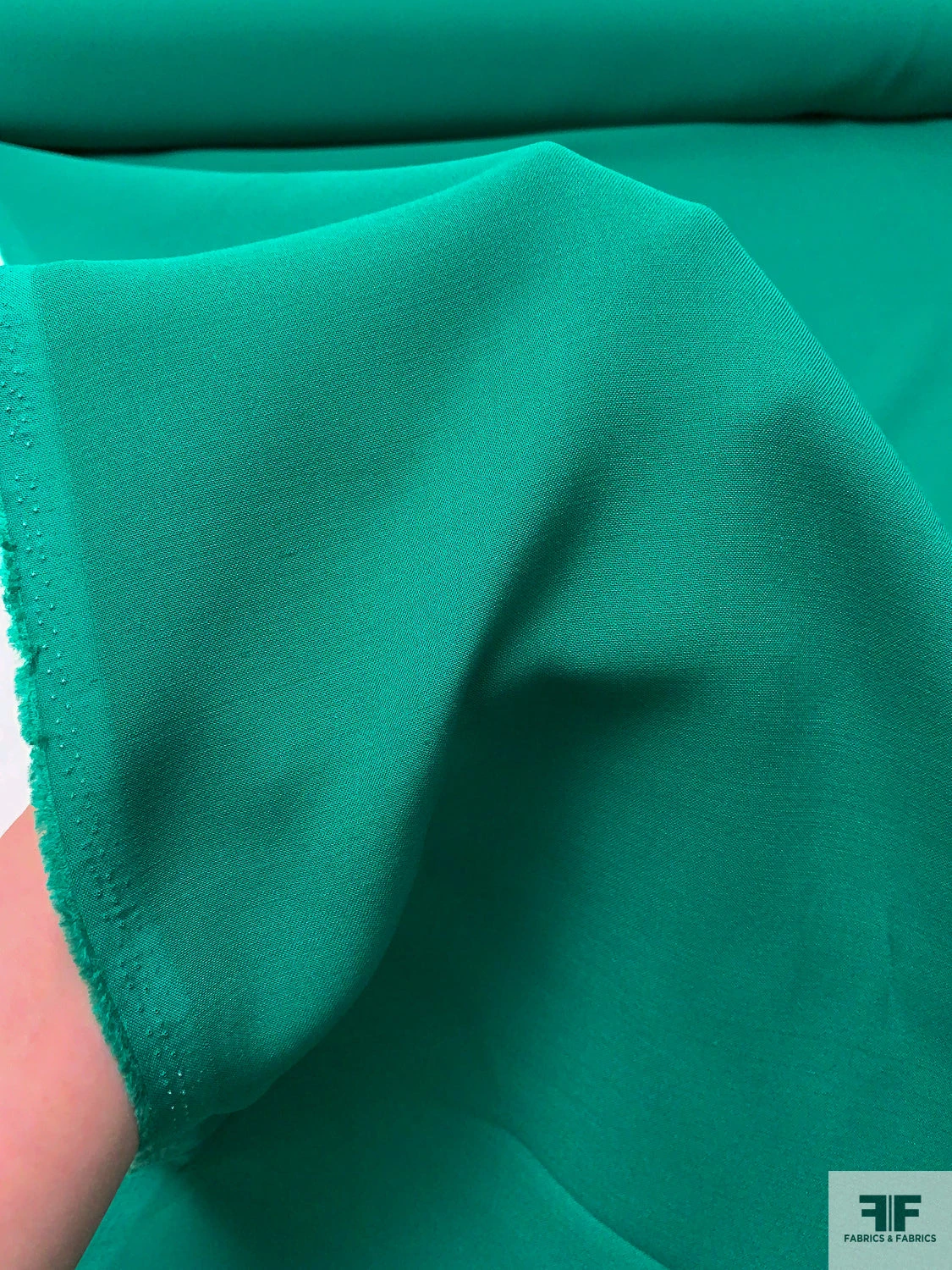 Solid Wool-Blend Plain Weave Suiting - Sea Green 9 Solid Wool-Blend Plain Weave Suiting - Sea Green - Image 7