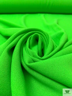 Italian Solid Wool Crepe - Neon Green