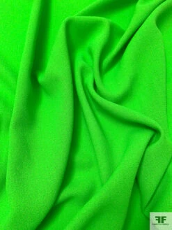 Italian Solid Wool Crepe - Neon Green -Fabrics And Fabrics Store 20315 4