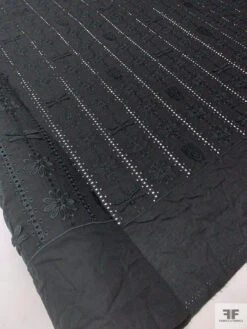 3D Appliquéd Ladybugs And Floral Embroidered Eyelet Cotton Lawn - Black 21 3D Appliquéd Ladybugs And Floral Embroidered Eyelet Cotton Lawn - Black -Fabrics And Fabrics Store 20434 10