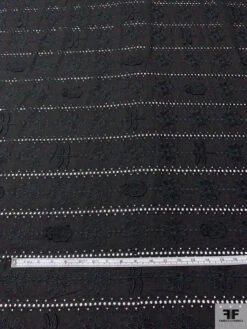 3D Appliquéd Ladybugs And Floral Embroidered Eyelet Cotton Lawn - Black 17 3D Appliquéd Ladybugs And Floral Embroidered Eyelet Cotton Lawn - Black -Fabrics And Fabrics Store 20434 5