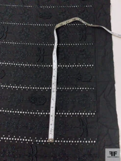 3D Appliquéd Ladybugs And Floral Embroidered Eyelet Cotton Lawn - Black 19 3D Appliquéd Ladybugs And Floral Embroidered Eyelet Cotton Lawn - Black -Fabrics And Fabrics Store 20434 7