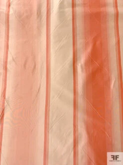 Vertical Striped Yarn-Dyed Silk Taffeta - Antique Coral / Cream 16 Vertical Striped Yarn-Dyed Silk Taffeta - Antique Coral / Cream -Fabrics And Fabrics Store 20460 4