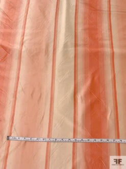 Vertical Striped Yarn-Dyed Silk Taffeta - Antique Coral / Cream 17 Vertical Striped Yarn-Dyed Silk Taffeta - Antique Coral / Cream -Fabrics And Fabrics Store 20460 5