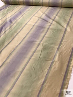 Vertical Striped Yarn-Dyed Silk Taffeta - Purple Lavender / Sage / Champagne 17 Vertical Striped Yarn-Dyed Silk Taffeta - Purple Lavender / Sage / Champagne -Fabrics And Fabrics Store 20462 6
