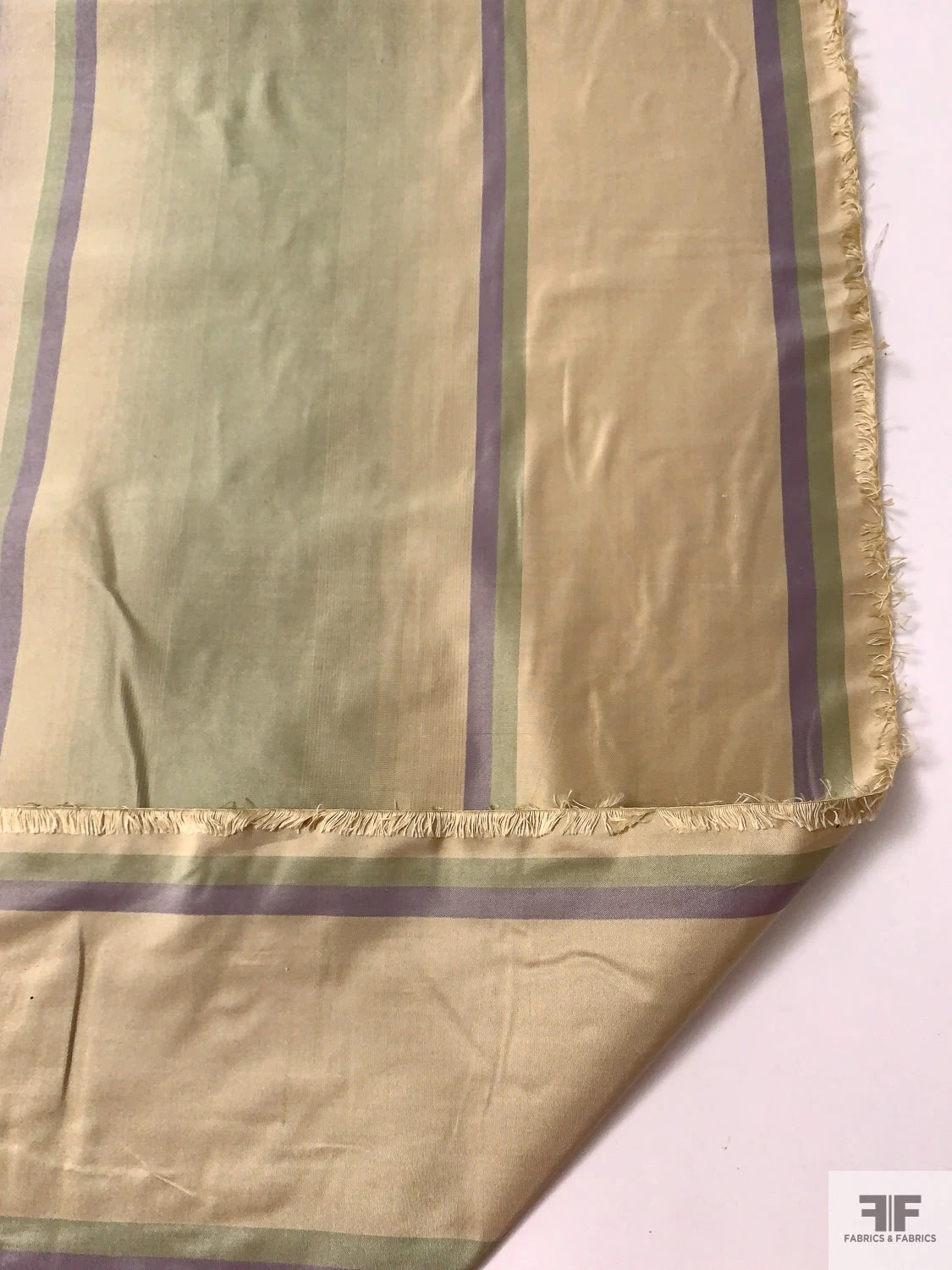 Vertical Striped Yarn-Dyed Silk Taffeta - Purple Lavender / Sage / Champagne 10 Vertical Striped Yarn-Dyed Silk Taffeta - Purple Lavender / Sage / Champagne - Image 8