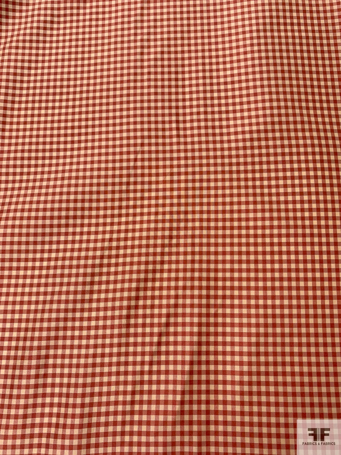 Gingham Check Yarn-Dyed Silk Taffeta - Antique Raspberry / Lightest Gold 7 Gingham Check Yarn-Dyed Silk Taffeta - Antique Raspberry / Lightest Gold - Image 5