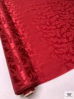Leaf Jacquard Silk Charmeuse - Maroon 21 Leaf Jacquard Silk Charmeuse - Maroon -Fabrics And Fabrics Store 20486 10