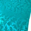 Leaf Jacquard Silk Charmeuse - Carribean Teal
