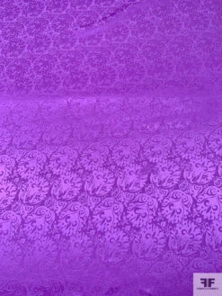 Regal Floral Jacquard Silk Charmeuse - Amethyst 16 Regal Floral Jacquard Silk Charmeuse - Amethyst -Fabrics And Fabrics Store 20498 4