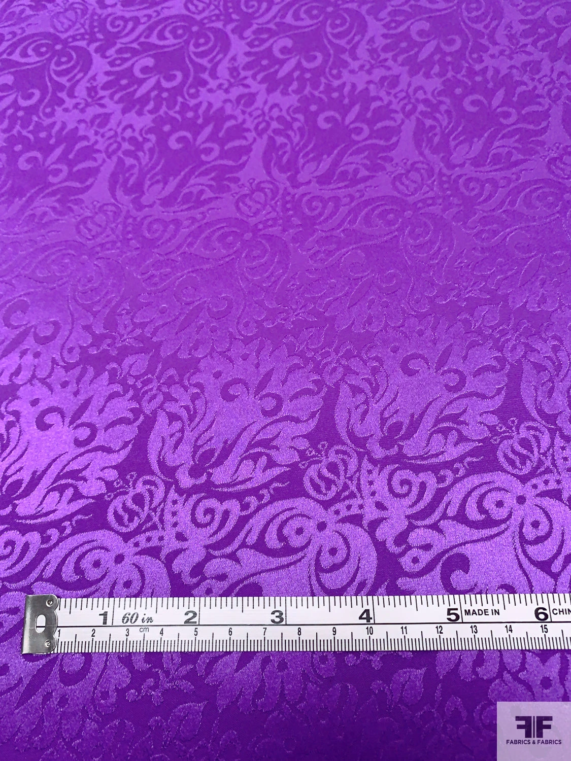 Regal Floral Jacquard Silk Charmeuse - Amethyst 9 Regal Floral Jacquard Silk Charmeuse - Amethyst - Image 7