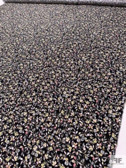 Dainty Leaf And Floral Matte-Side Printed Silk Charmeuse - Black / Pink / Grey / Pale Lime 19 Dainty Leaf And Floral Matte-Side Printed Silk Charmeuse - Black / Pink / Grey / Pale Lime -Fabrics And Fabrics Store 20519 7