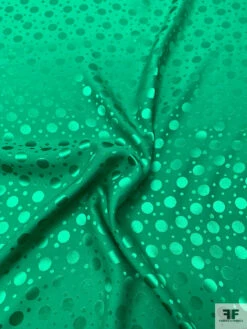 Polka Dots Jacquard Silk Charmeuse - Green 14 Polka Dots Jacquard Silk Charmeuse - Green -Fabrics And Fabrics Store 20528 2