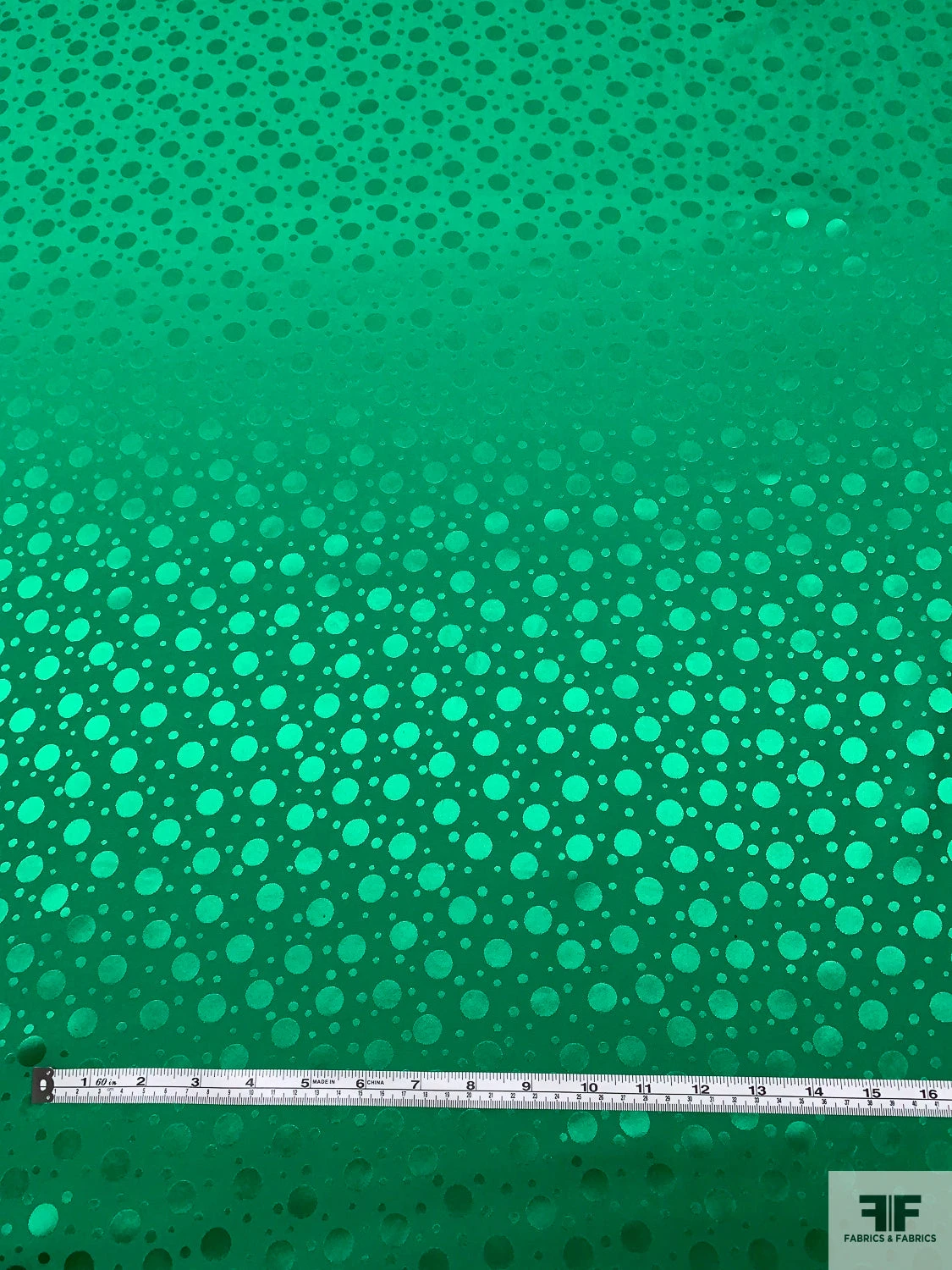 Polka Dots Jacquard Silk Charmeuse - Green 8 Polka Dots Jacquard Silk Charmeuse - Green - Image 6