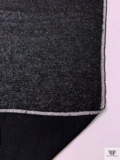Italian Metallic Eyelash Wool Tweed Suiting - Black -Fabrics And Fabrics Store 20553 7