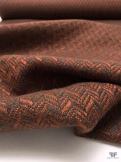 French Herringbone Virgin Wool Coating - Dark Brown / Cinnamon Brown 21 French Herringbone Virgin Wool Coating - Dark Brown / Cinnamon Brown -Fabrics And Fabrics Store 20554 10