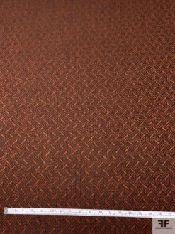 French Herringbone Virgin Wool Coating - Dark Brown / Cinnamon Brown 17 French Herringbone Virgin Wool Coating - Dark Brown / Cinnamon Brown -Fabrics And Fabrics Store 20554 5