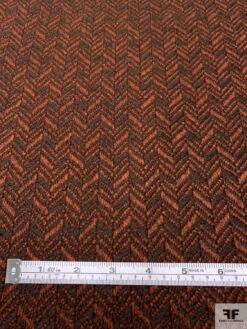 French Herringbone Virgin Wool Coating - Dark Brown / Cinnamon Brown 18 French Herringbone Virgin Wool Coating - Dark Brown / Cinnamon Brown -Fabrics And Fabrics Store 20554 6