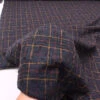 Italian Chunky Bouclé Plaid Wool-Blend Jacket Weight Tweed - Navy / Windsor Tan / Wine -Fabrics And Fabrics Store 20558 10