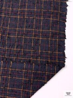 Italian Chunky Bouclé Plaid Wool-Blend Jacket Weight Tweed - Navy / Windsor Tan / Wine 21 Italian Chunky Bouclé Plaid Wool-Blend Jacket Weight Tweed - Navy / Windsor Tan / Wine -Fabrics And Fabrics Store 20558 9