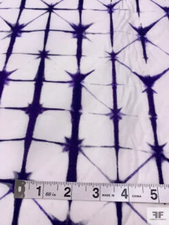 Geometric Tie-Dye Printed Cotton Poplin - Dark Purple / White 17 Geometric Tie-Dye Printed Cotton Poplin - Dark Purple / White -Fabrics And Fabrics Store 20589 6