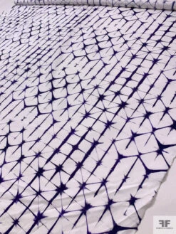 Geometric Tie-Dye Printed Cotton Poplin - Dark Purple / White 19 Geometric Tie-Dye Printed Cotton Poplin - Dark Purple / White -Fabrics And Fabrics Store 20589 8
