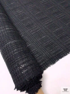 Made In England Lightweight Loosely Woven Wool-Blend Tweed - Black -Fabrics And Fabrics Store 20594 10 72e25b72 3225 41b7 9282 a8fc0506695c