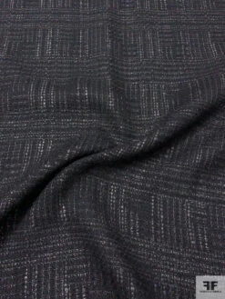 Made In England Lightweight Loosely Woven Wool-Blend Tweed - Black