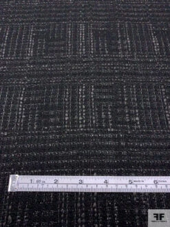 Made In England Lightweight Loosely Woven Wool-Blend Tweed - Black -Fabrics And Fabrics Store 20594 5 cdf43a68 6666 48a4 87b6 a590e96d2ffb