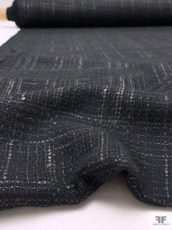 Made In England Lightweight Loosely Woven Wool-Blend Tweed - Black -Fabrics And Fabrics Store 20594 9 86996ab4 b23f 41b5 a88f 56094c6831e0
