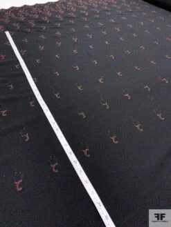 Italian Double-Scalloped Embroidered Wool Crepe With Metallic Detailing - Black / Copper -Fabrics And Fabrics Store 20597 9 3ed21d7d a27d 4f85 8e69 a335ee0d28b1