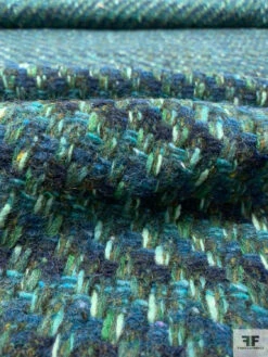 Italian Wool-Blend Chunky Tweed Jacket Weight - Greens / Blues -Fabrics And Fabrics Store 20603 3 db64aaec 1e5a 423b b718 c50e7d99d9b4