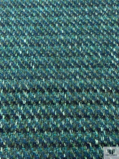 Italian Wool-Blend Chunky Tweed Jacket Weight - Greens / Blues -Fabrics And Fabrics Store 20603 4 7516f8f7 02b6 4272 80be 32d255e8e0f4