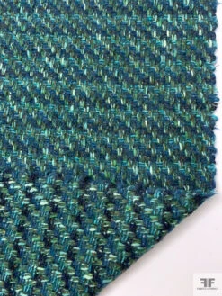 Italian Wool-Blend Chunky Tweed Jacket Weight - Greens / Blues -Fabrics And Fabrics Store 20603 8 d62dbeb7 634d 422e 859f 538a63773f63
