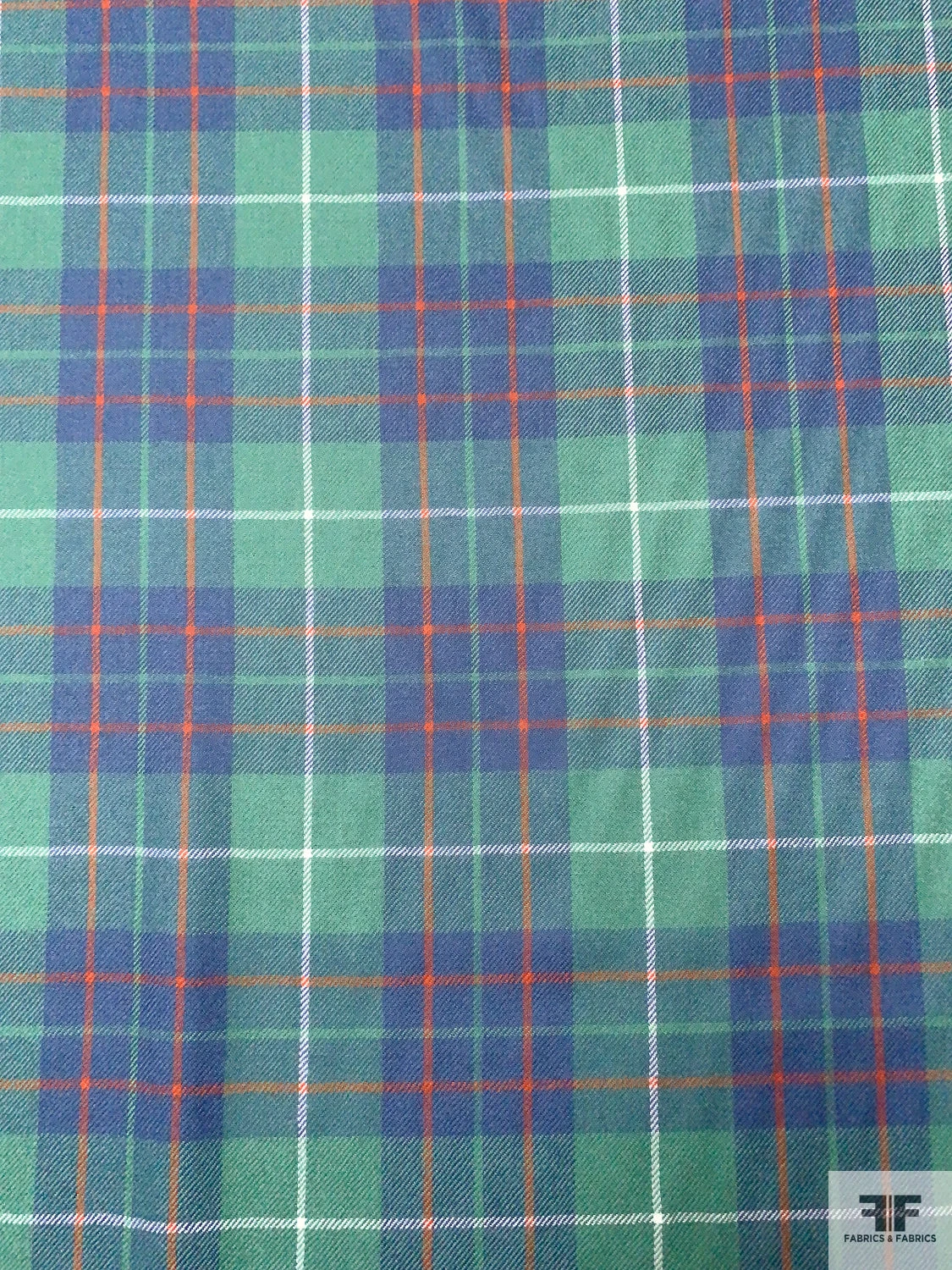 Italian Plaid Wool Suiting - Green / Blue / Red 6 Italian Plaid Wool Suiting - Green / Blue / Red - Image 4