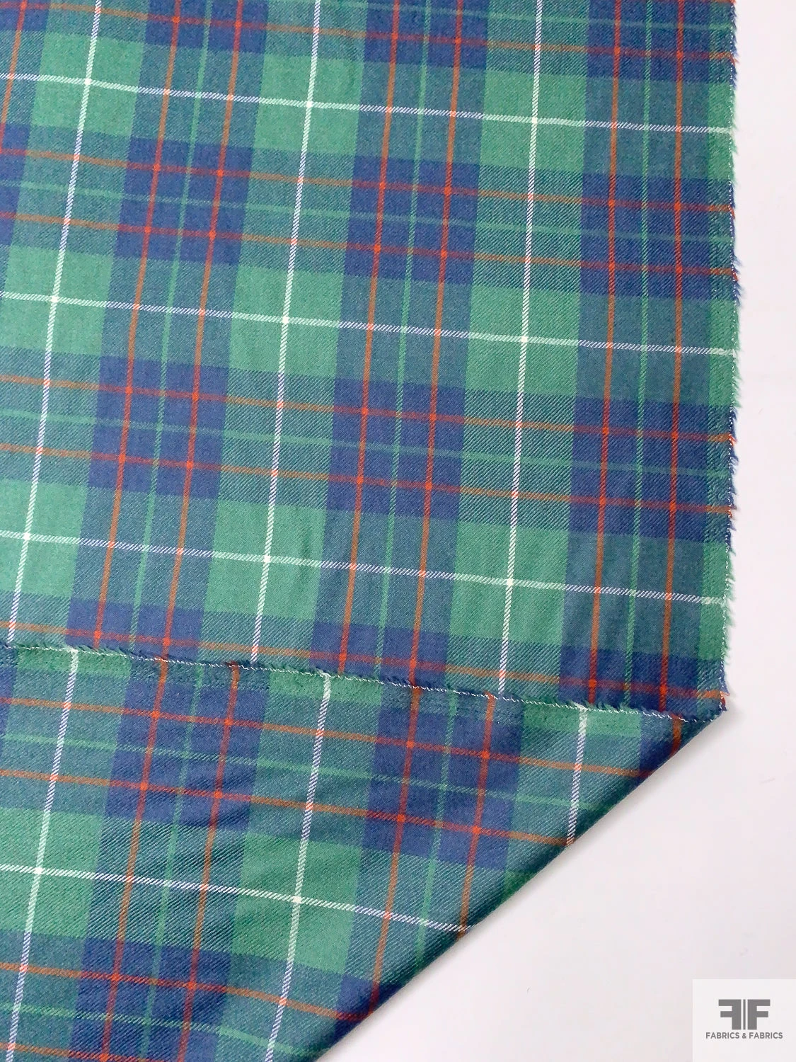 Italian Plaid Wool Suiting - Green / Blue / Red 10 Italian Plaid Wool Suiting - Green / Blue / Red - Image 8