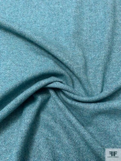 Italian Basic Wool Tweed Suiting - Aquamarine Blue