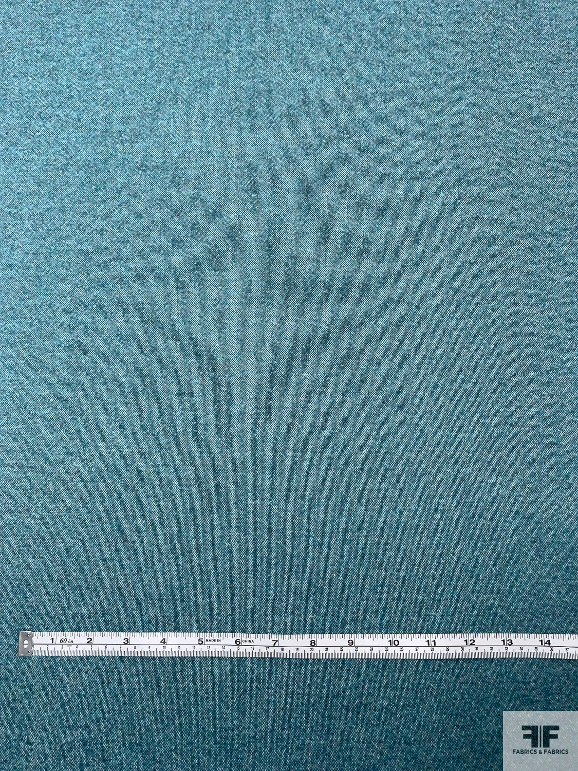 Italian Basic Wool Tweed Suiting - Aquamarine Blue 7 Italian Basic Wool Tweed Suiting - Aquamarine Blue - Image 5