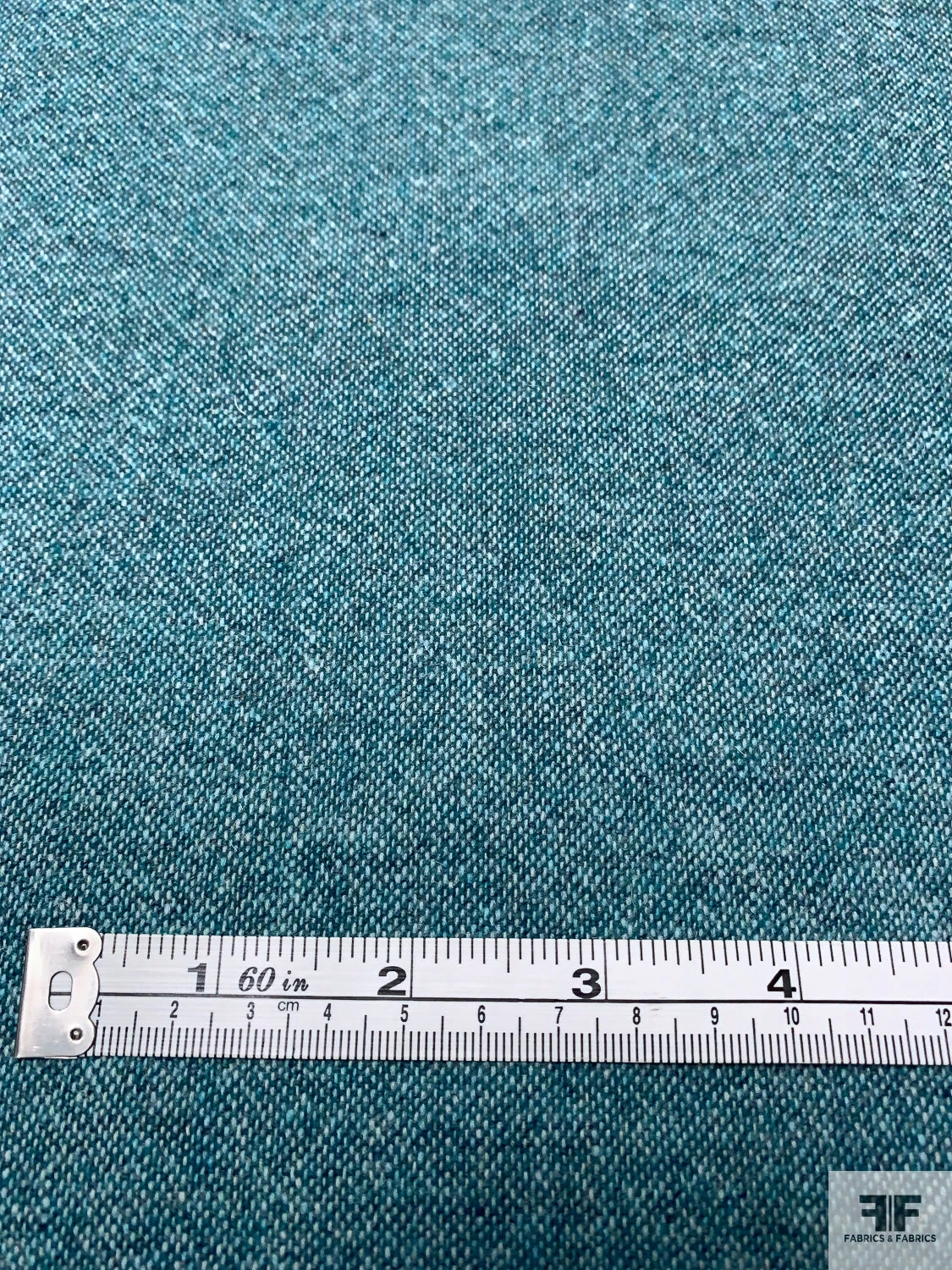 Italian Basic Wool Tweed Suiting - Aquamarine Blue 8 Italian Basic Wool Tweed Suiting - Aquamarine Blue - Image 6