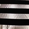Striped Metallic Lamé - Silver/Black