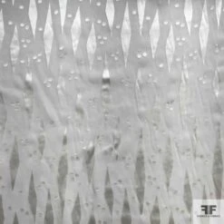 Diamond/Dot Chiffon Burnout - White