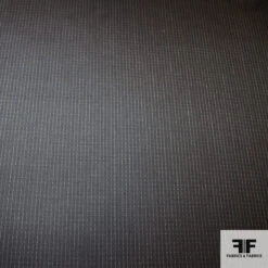 Pin Stripe Wool Suiting - Black