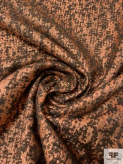 Italian Silk And Wool Metallic Brocade - Copper/Brown -Fabrics And Fabrics Store 4906 2
